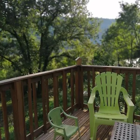 Maison Bois Avec Terrasse Sur Pilotis Hébergement de vacances Cazals (Lot)